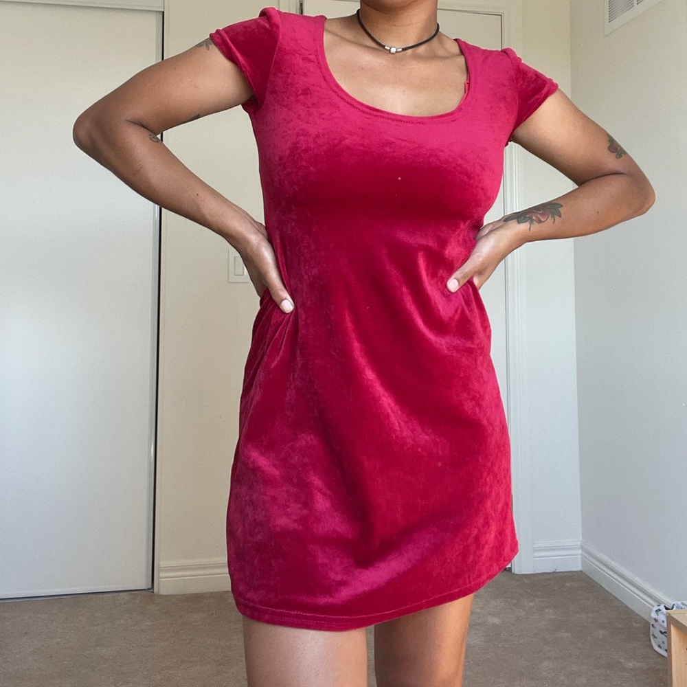Vintage Velvet Mini Dress